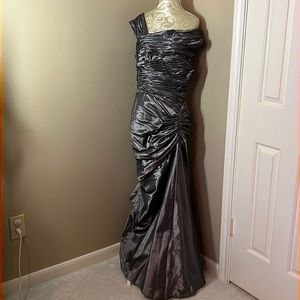 Long gown by Tadashi Collection I wore at my daughter’s wedding